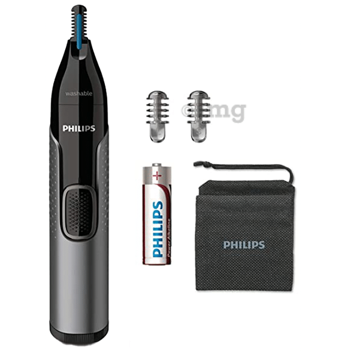 Philips Nt3650/16 Cordless Nose, Ear and Eyebrow Trimmer with Gray Pouch