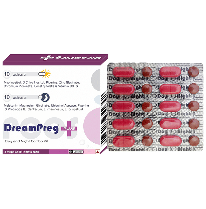 Dream Preg Plus, Myo Inositol, Melatonin, Probiotics, Ovaries Hormones Balance, PCOD-PCOS Supplement Combo Tablet