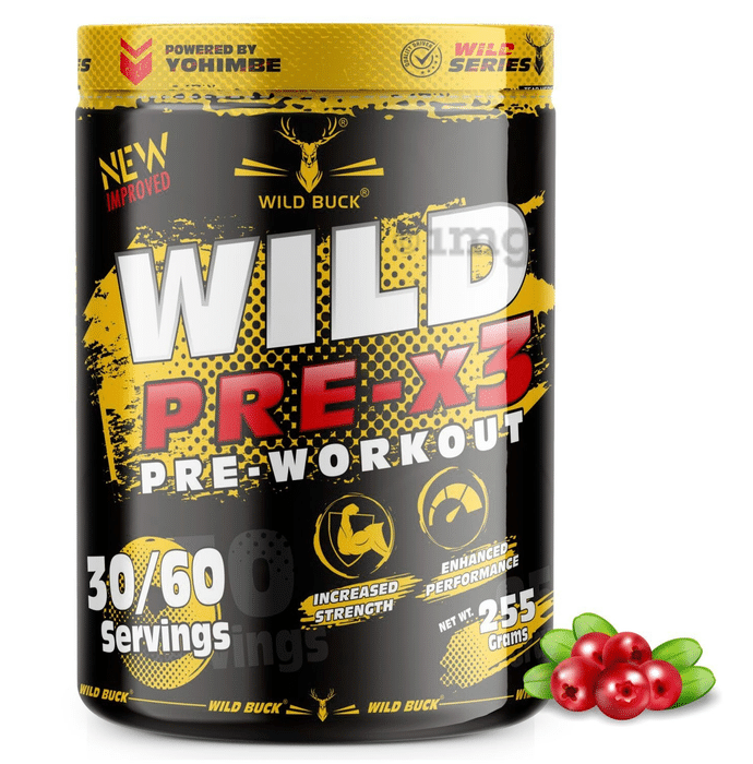 Wild Buck Wild Pre-X3 Pre-Workout Cranberry Blast