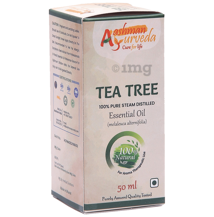 Aashman Ayurveda 100% Pure Steam Distilled Essential Oil Tea Tree