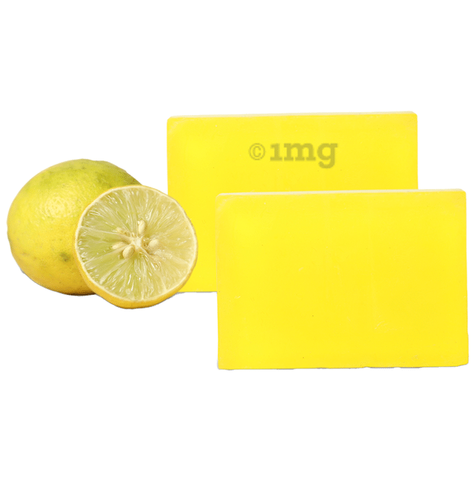 Stay Soapy 100% Pure & Natural Handmade Premium & Luxury Bathing Soap (120gm Each) Lemon