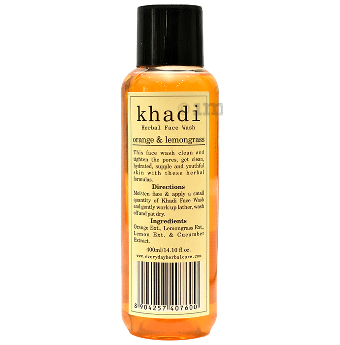 Khadi Herbal Face Wash Orange & Lemon Grass