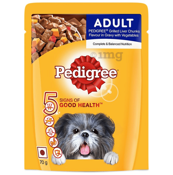 Pedigree Adult Wet Dog Food Grilled Liver Chunks Flavour in Gravy with Vegetables