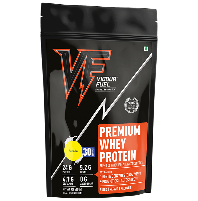 Vigour Fuel 100% Pure Whey Protein Premium Banana Smoothie