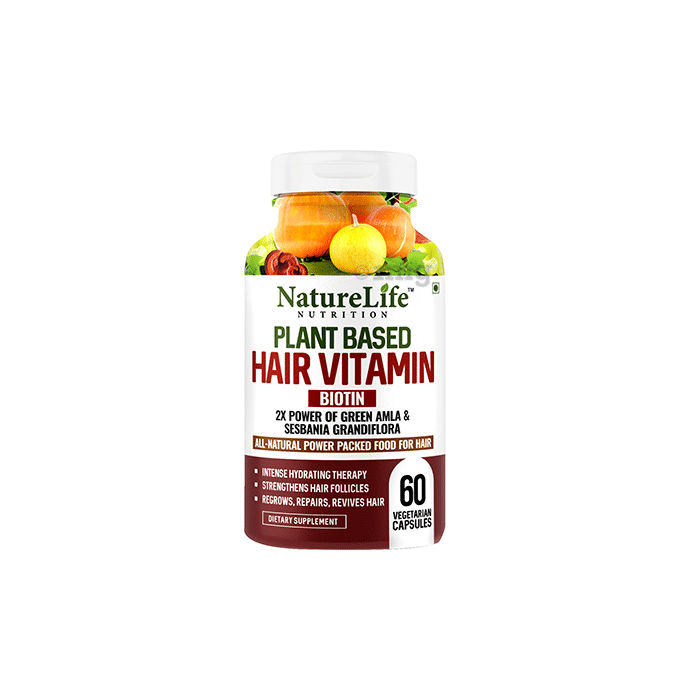 Nature Life Nutrition Plant Based Hair Vitamin Biotin Vegetarian Capsule