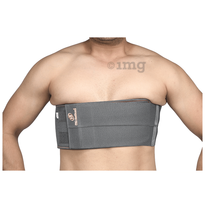 Pro Healthcare Chest Rib Elastic Belt Wrap Injury Grey