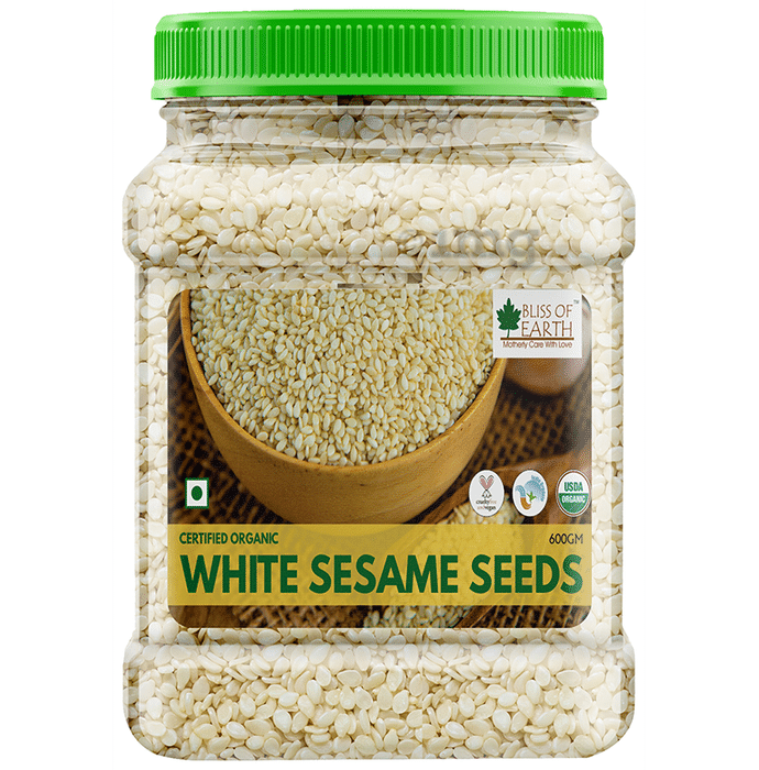 Bliss of Earth Certified Organic White Sesame Seeds