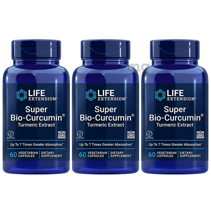 Life Extension Super Bio-Curcumin (60 Vegetarian Capsules Each)