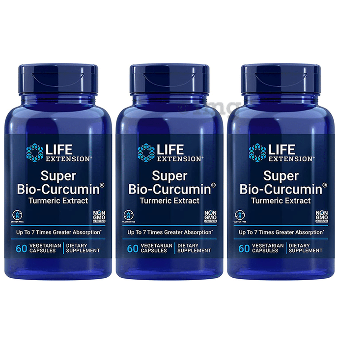 Life Extension Super Bio-Curcumin (60 Vegetarian Capsules Each)