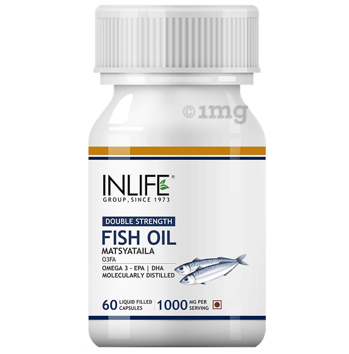 Inlife Fish Oil ( Matysyataila) Omega-3 1000mg | With EPA & DHA for Heart Health | Capsule