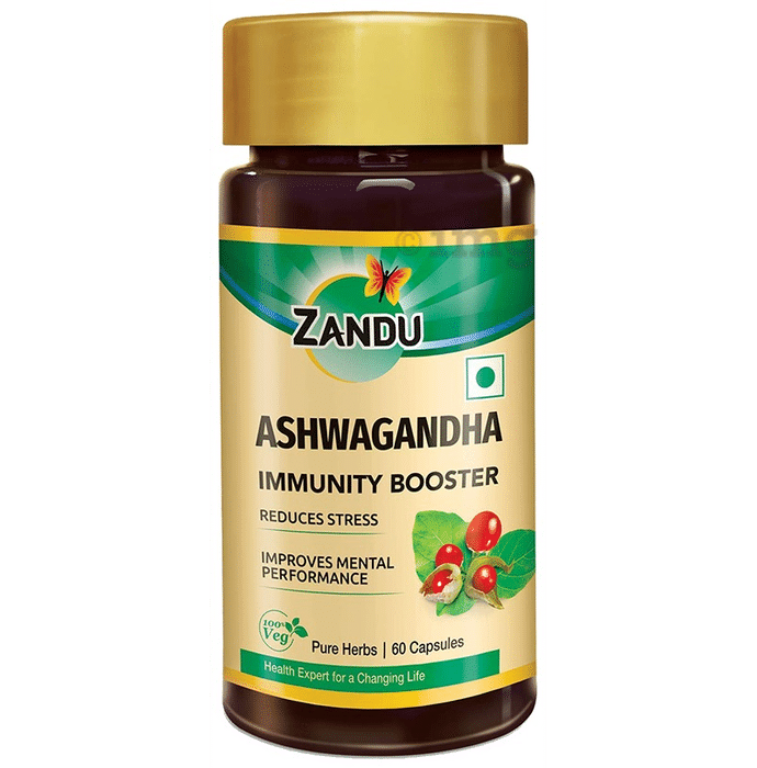 Zandu Ashwagandha Capsule | For Immunity, Stress & Mental Performance