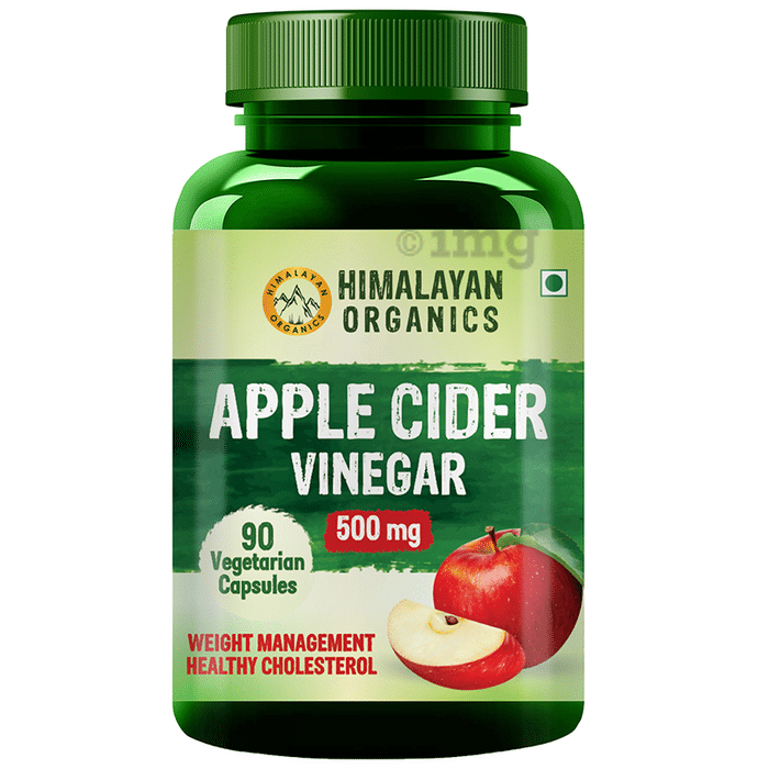 Himalayan Organics Apple Cider Vinegar ACV 500mg | Vegetarian Capsule for Weight Management