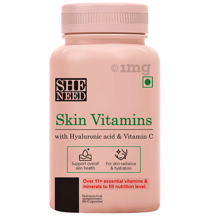 SheNeed Skin Vitamins with Hyaluronic Acid & Vitamin C Capsule