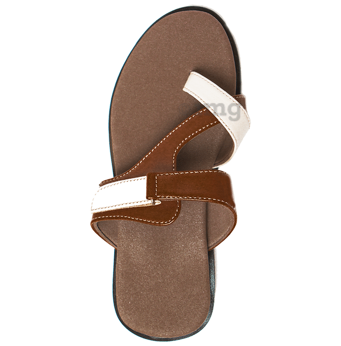Dr. Brinsley Ciara Diabetic Women Slipper with Mask Free Size 40 Off White and Brown