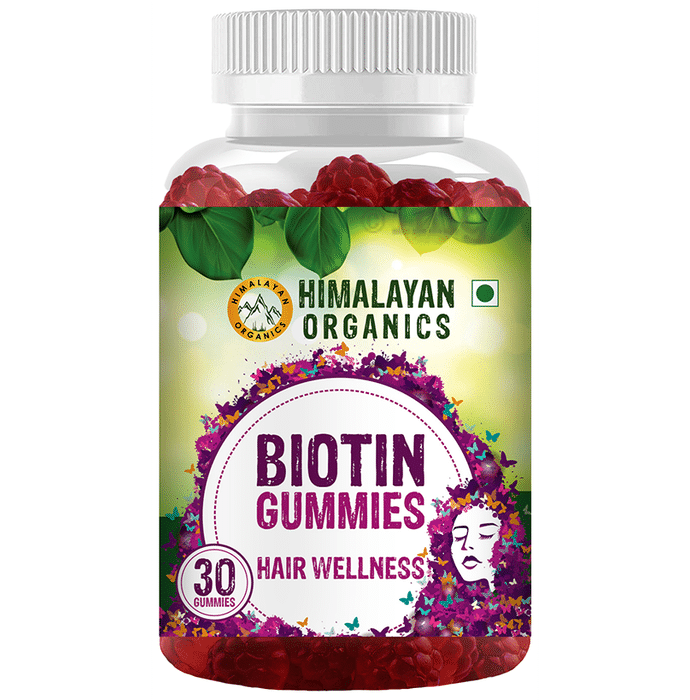 Himalayan Organics Biotin Gummies for Hair, Nails & Skin Health