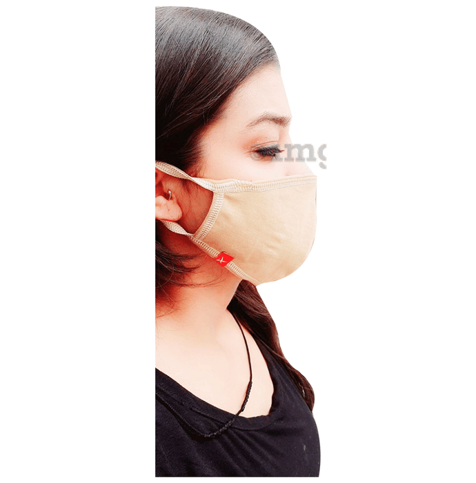 Adorna Reusable Face Mask Beige