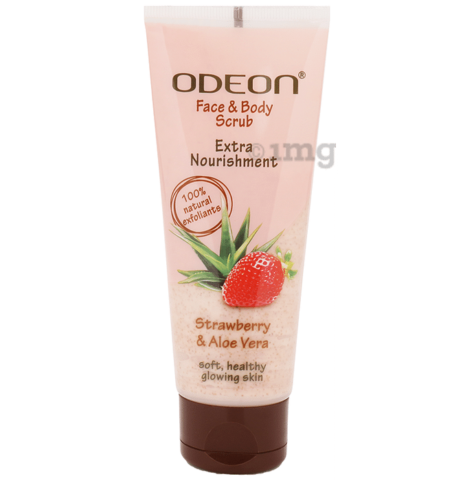 Odeon Strawberry & Aloe Vera Face & Body Scrub