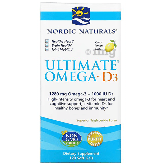 Nordic Naturals Ultimate Omega-D3 1280mg Soft Gel Lemon