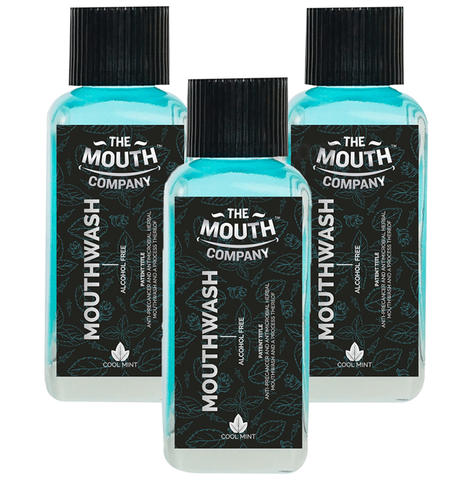 The Mouth Company Cool Mint Alcohol Free Mouthwash (100ml Each)