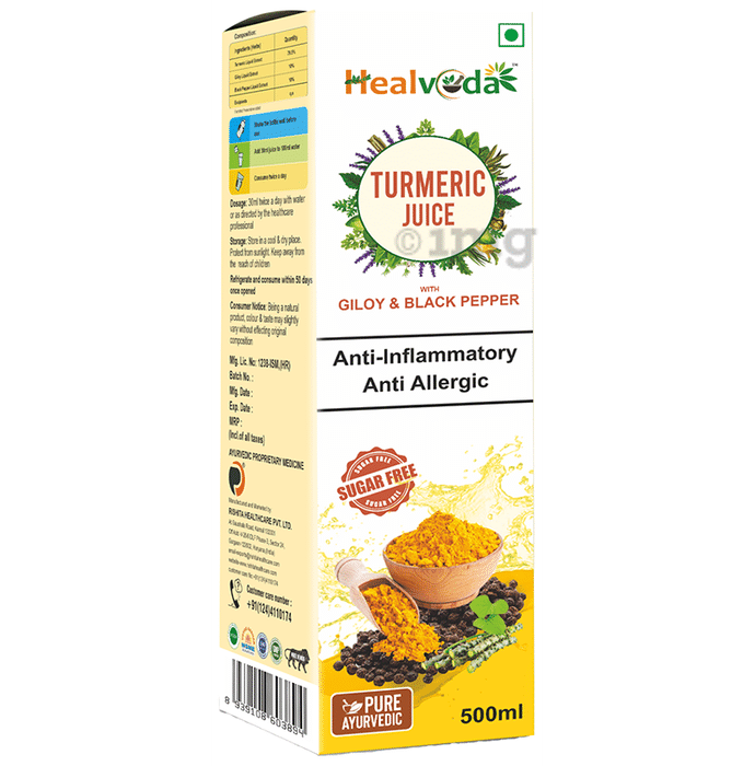 Healveda Turmeric Juice with Giloy and Black Pepper Sugar Free