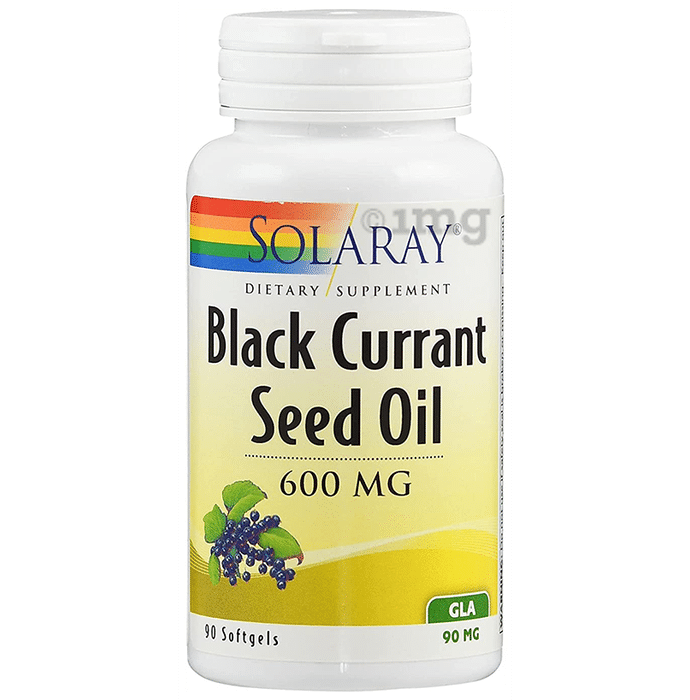 Solaray Black Currant Seed Oil 600mg Softgel | For Skin & Joint Health