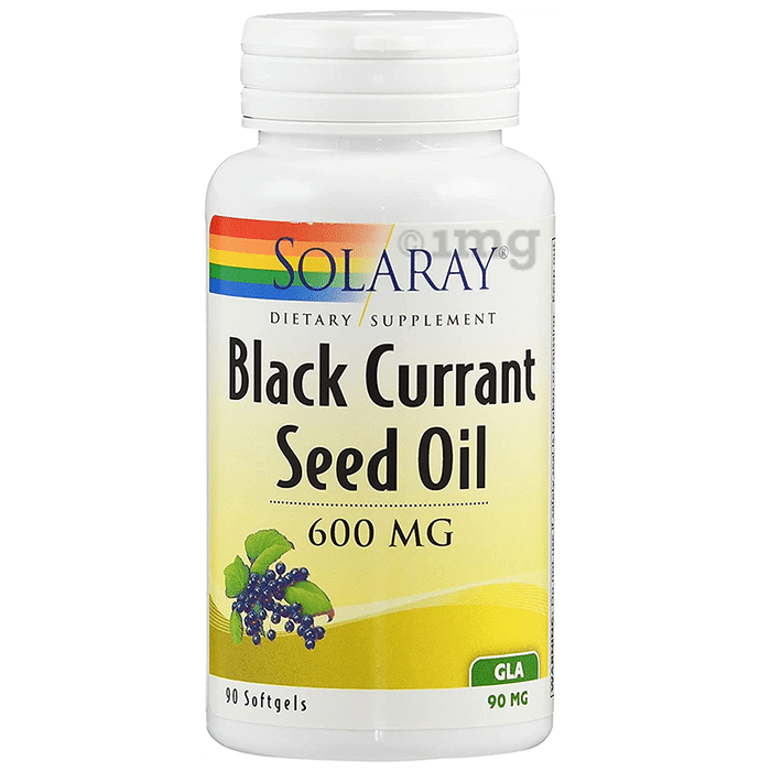 Solaray Black Currant Seed Oil 600mg Softgel | For Skin & Joint Health