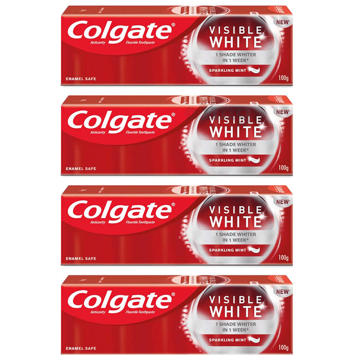 Colgate Visible White Anticavity Toothpaste (100gm Each)
