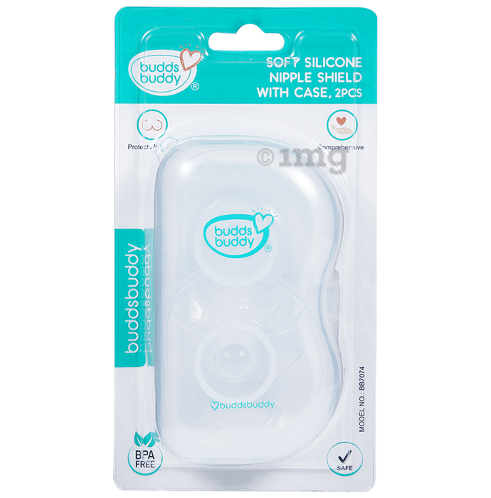 Buddsbuddy BB7074 Soft Silicone Protective Nipple Shield with Case