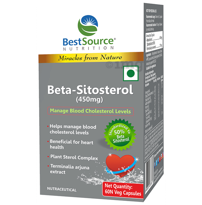 BestSource Nutrition Beta-Sitosterol 450mg Veg Capsule