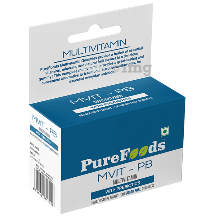 PureFoods Mixed Fruit Multivitamin Gummies with Prebiotics