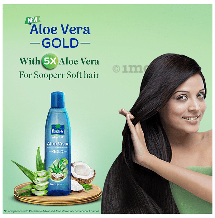 Parachute Advansed Aloe Vera Enriched Coconut Hair Oil Gold with 5X Aloe  Vera: Buy bottle of 250 ml Oil at best price in India | 1mg