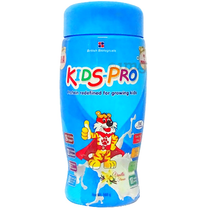 Kids-Pro Protein with DHA, Pre & Probiotics | For Growing Children | Flavour Vanilla Powder