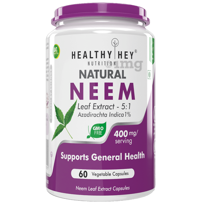 HealthyHey Nutrition Natural Neem Leaf Extract Vegetable Capsule