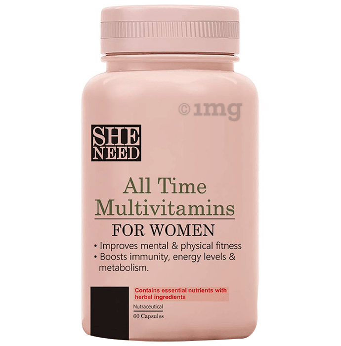 SheNeed All Time Teen Multivitamins Women | Boosts Energy, Metabolism & Immunity | Tablet