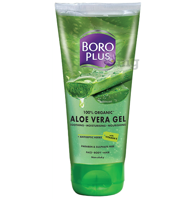 Boroplus 100% Organic Aloe Vera Gel with Vitamin E | Paraben & Sulphate-Free