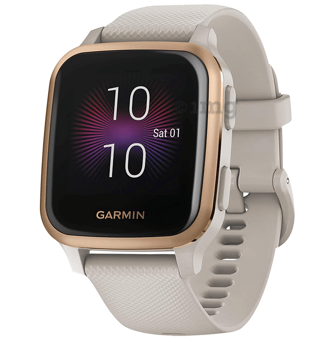 Garmin Venu Square Music GPS Smartwatch Light Sand with Rose Gold