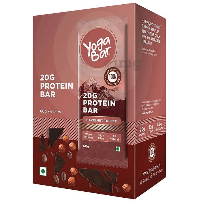 Yoga Bar 20gm Protein Bar for Nutrition | Flavour Hazelnut Toffee