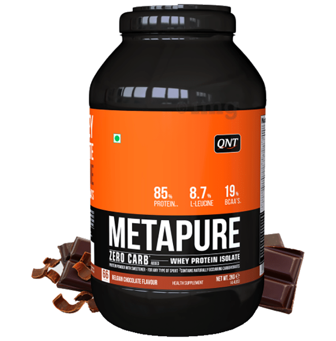 QNT Metapure Zero Carb 100% Whey Protein Isolate Powder Belgian Chocolate
