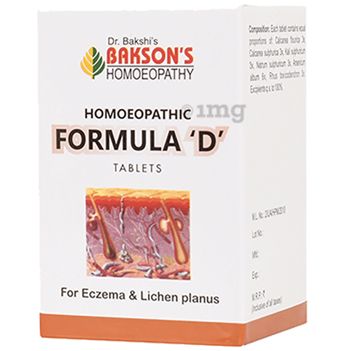 Bakson's Homoeopathic Formula 'D' Tablet Buy bottle of 75 tablets at