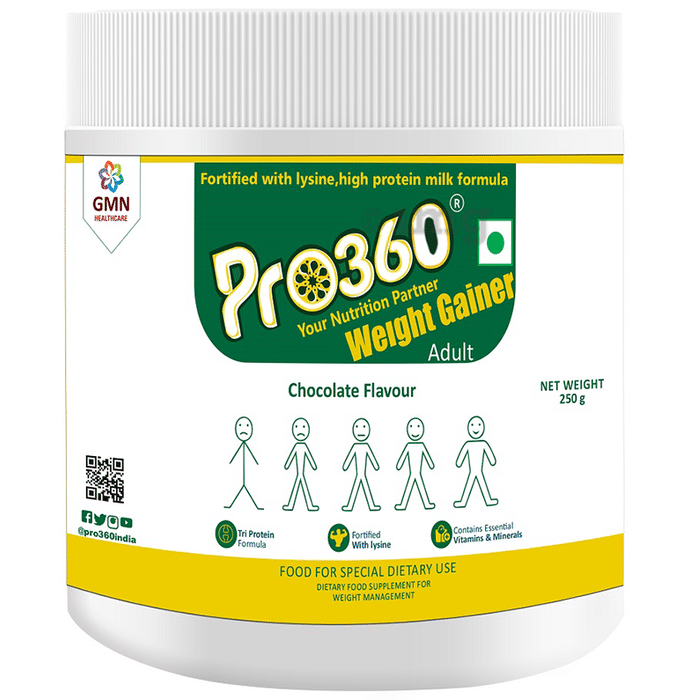 Pro360 Weight Gainer Protein with Lysine, Vitamins & Minerals | Flavour Chocolate