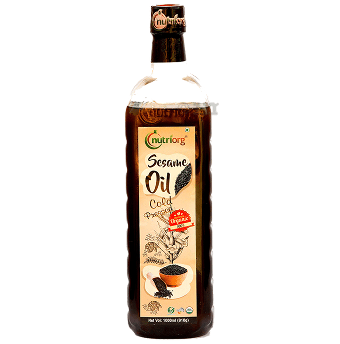 Nutriorg Certified Organic Sesame Cold Pressed Oil Black