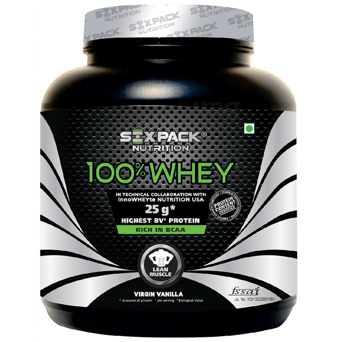 Sixpack Nutrition 100% Whey Protein Powder Virgin Vanilla