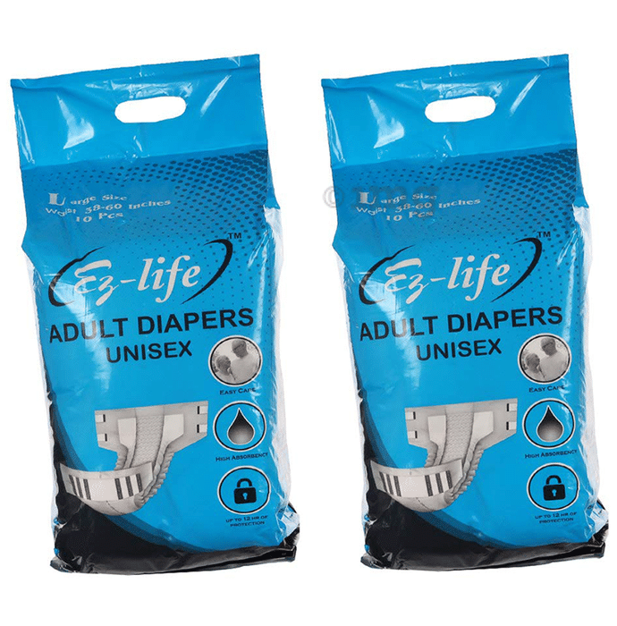Ez-Life Adult Diaper Unisex (10 Each) Large