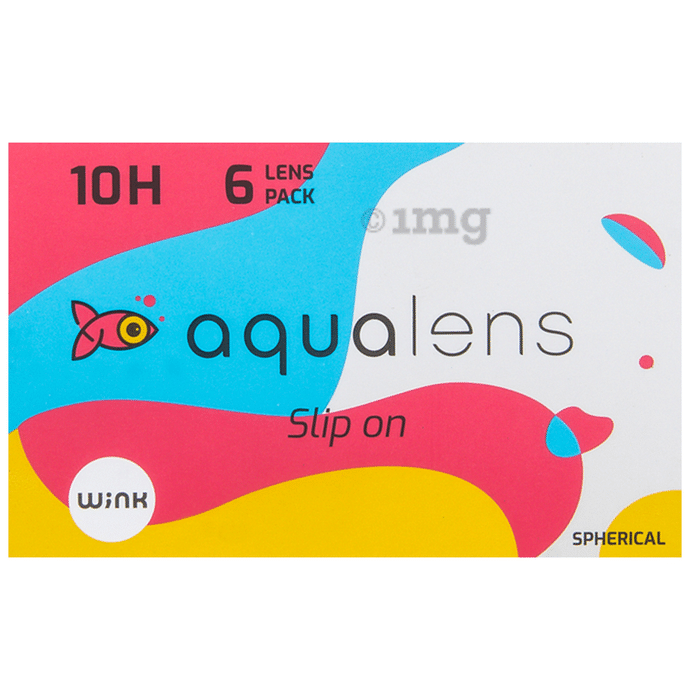 Aqualens 10H Monthly Disposable Contact Lens with UV Protection Optical Power -0.75 Transparent Spherical