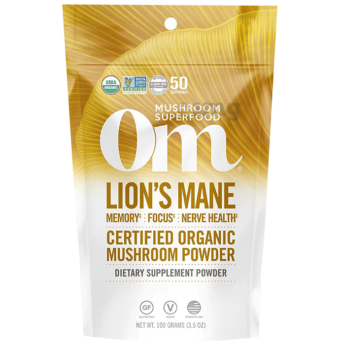 Om Mushroom Superfood Lion's Mane Mushroom Powder