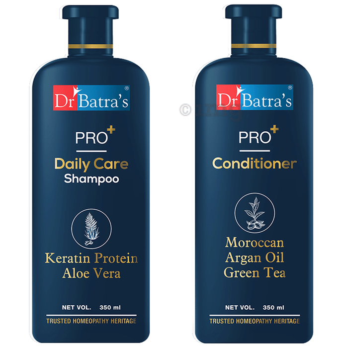 Dr Batra's Combo Pack of Pro+ Daily Care Shampoo and Pro+ Conditioner (350ml Each)