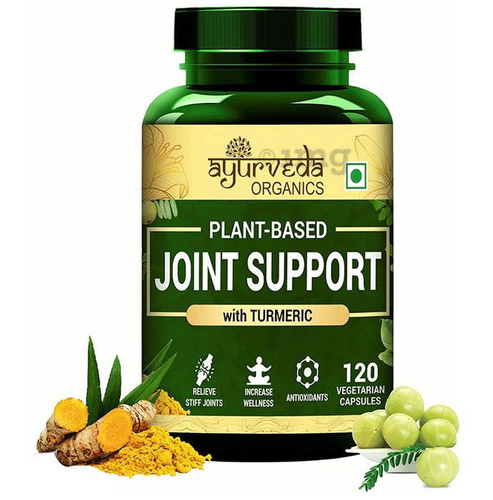 Ayurveda Organics Plant-Based Joint Support with Turmeric Vegetarian Capsule