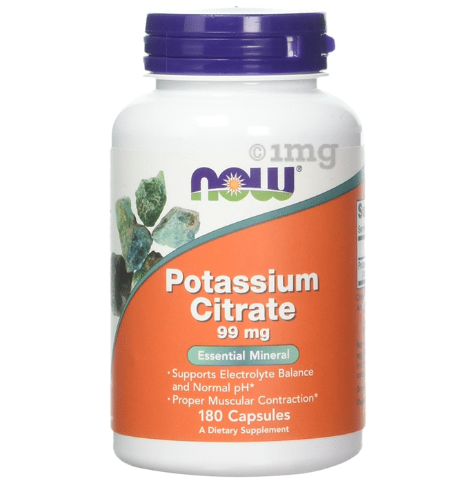 Now Foods Potassium Citrate 99mg Capsule (180 Each)
