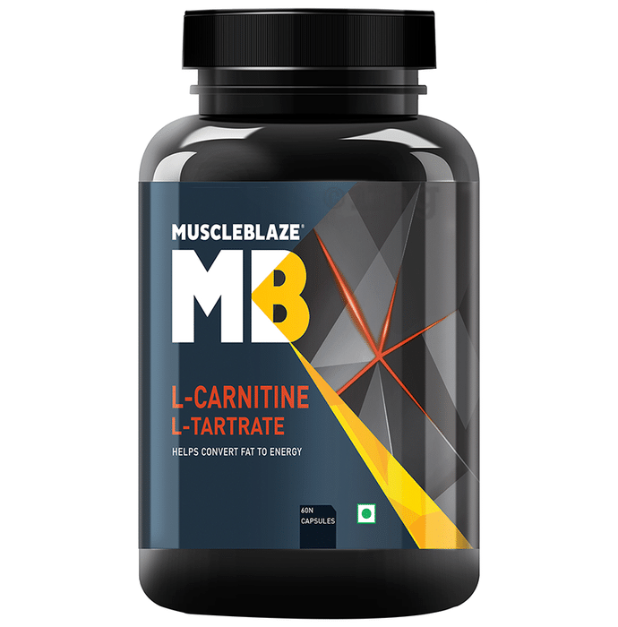 MuscleBlaze L-Carnitine L-Tartrate | For Fat Metabolism, Energy & Performance | Capsule