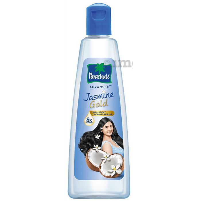 Parachute Advansed Jasmine Gold Hair Oil with 8x Vitamin E | For Strong & Shiny Hair | Non-Sticky
